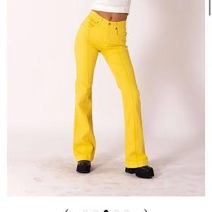Revice yellow flare pants